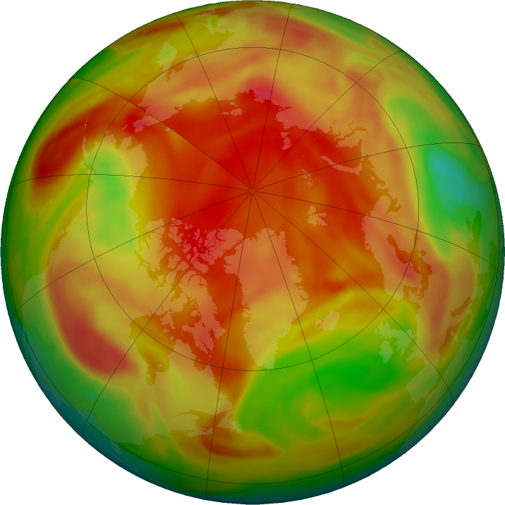 Arctic ozone map for 18 April 2024